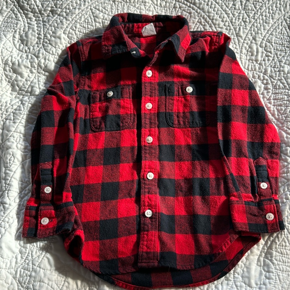 Baby Gap Boys Button Down Flannel Shirt